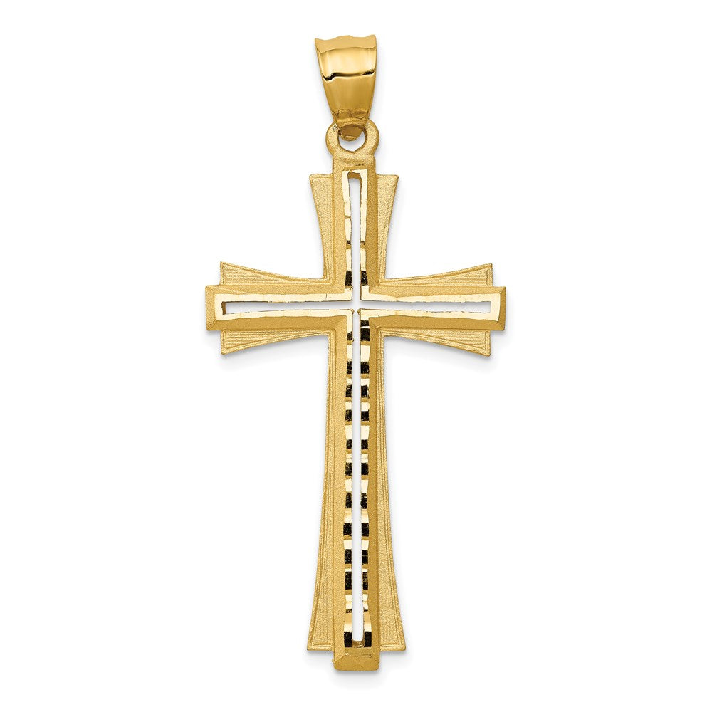 Charlie & Co Jewelry | 14k Diamond Cut And Satin Cross Pendant - Model C172