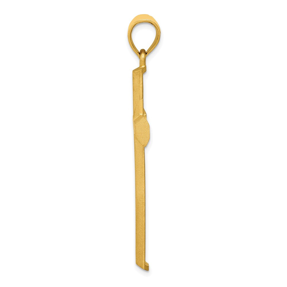 Charlie & Co Jewelry | 14k Satin And Diamond -Cut Cross Pendant - Model C173