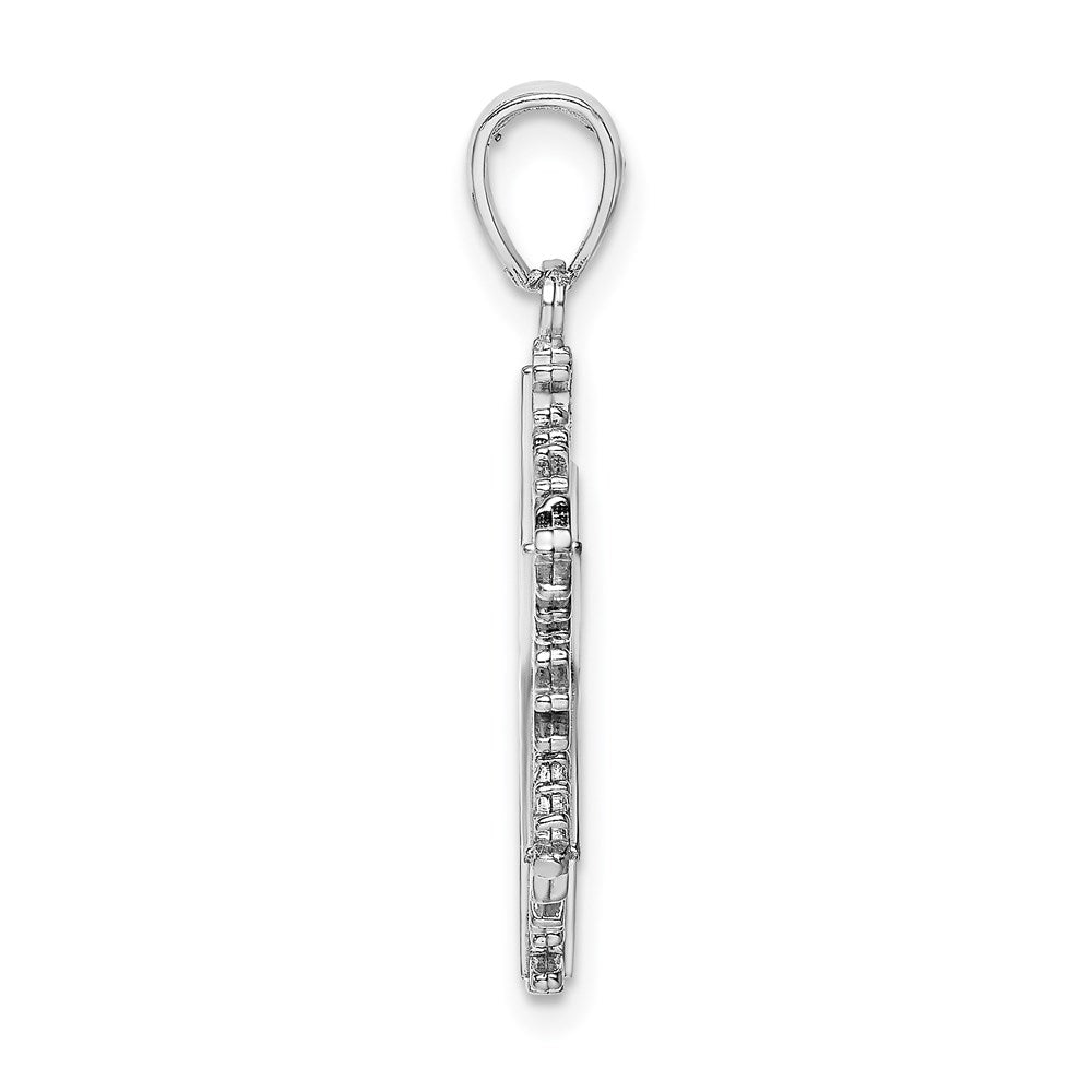 White Gold Large Snowflake Charm Model-C2215W - Charlie & Co. Jewelry