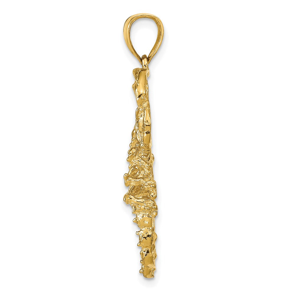 Gold Polished Extra Large Open-Backed Scorpion Pendant Model-C2384 - Charlie & Co. Jewelry