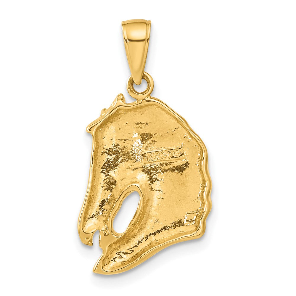 Charlie & Co Jewelry | 14k Solid Polished Open-backed Horse Head Pendant - Model C2419