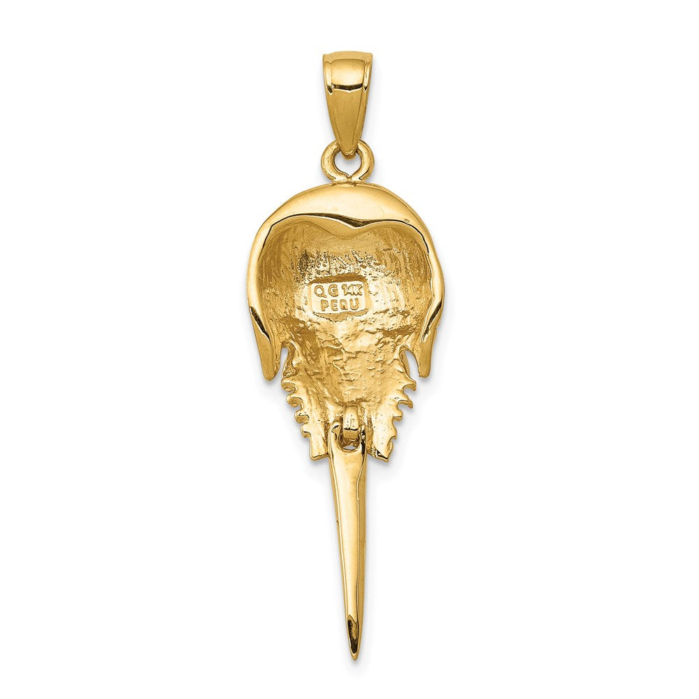 Charlie & Co Jewelry | 14k Polished Moveable Horseshoe Crab Pendant - Model C2587