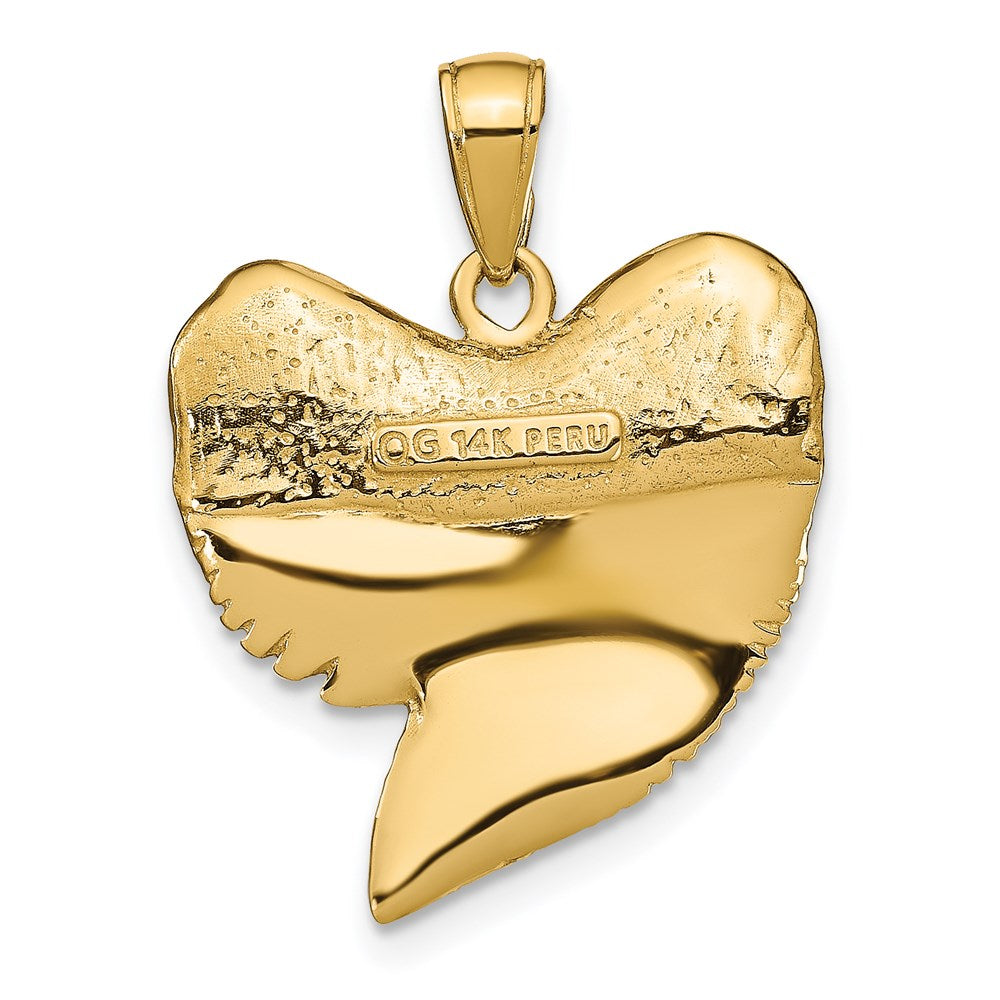 14K Gold Classic 3D Shark Tooth Pendant - Charlie & Co. Jewelry