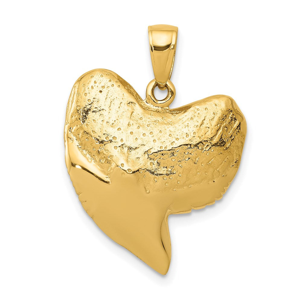 14K Gold Classic 3D Shark Tooth Pendant - Charlie & Co. Jewelry