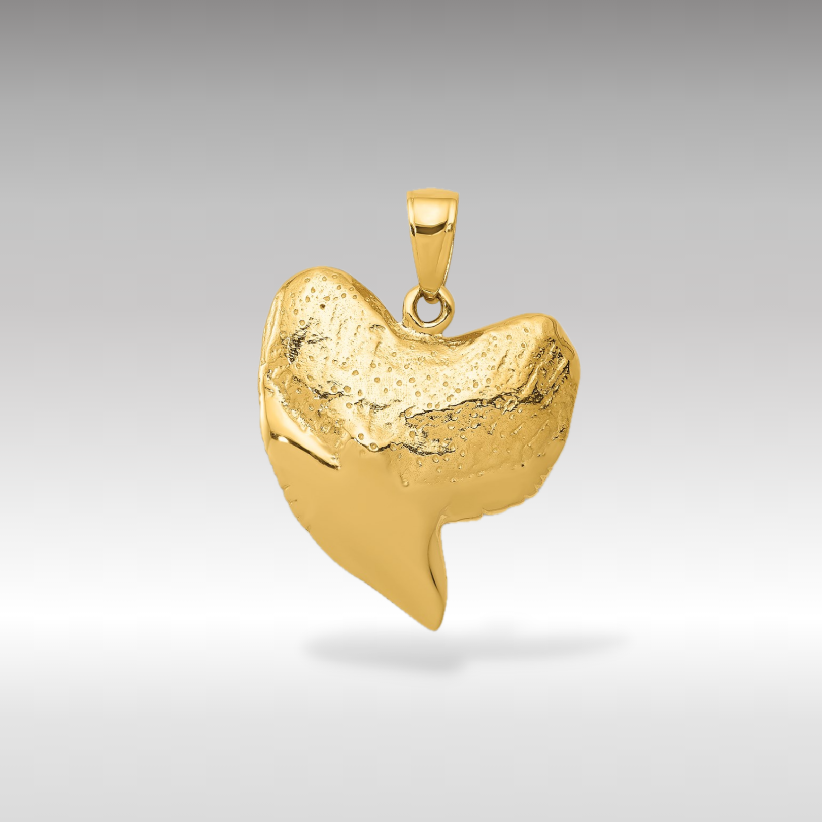14K Gold Classic 3D Shark Tooth Pendant - Charlie & Co. Jewelry