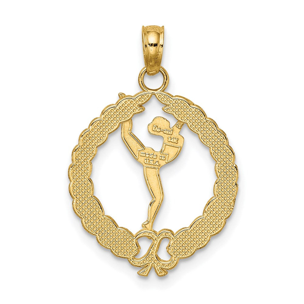 Charlie & Co Jewelry | 14k Solid Polished Framed Gymnast Charm - Model C2635