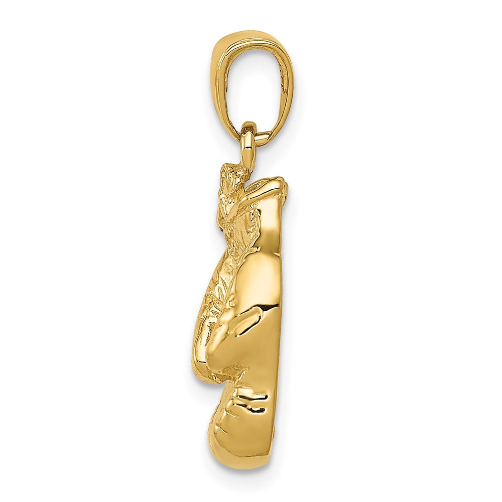 Charlie & Co Jewelry | 14k Solid Polished Open-backed Boxing Gloves Pendant - Model C2642