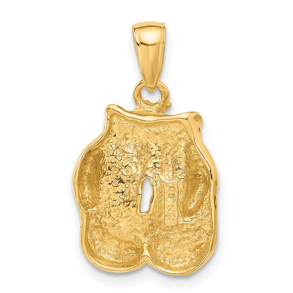 Charlie & Co Jewelry | 14k Solid Polished Open-backed Boxing Gloves Pendant - Model C2642