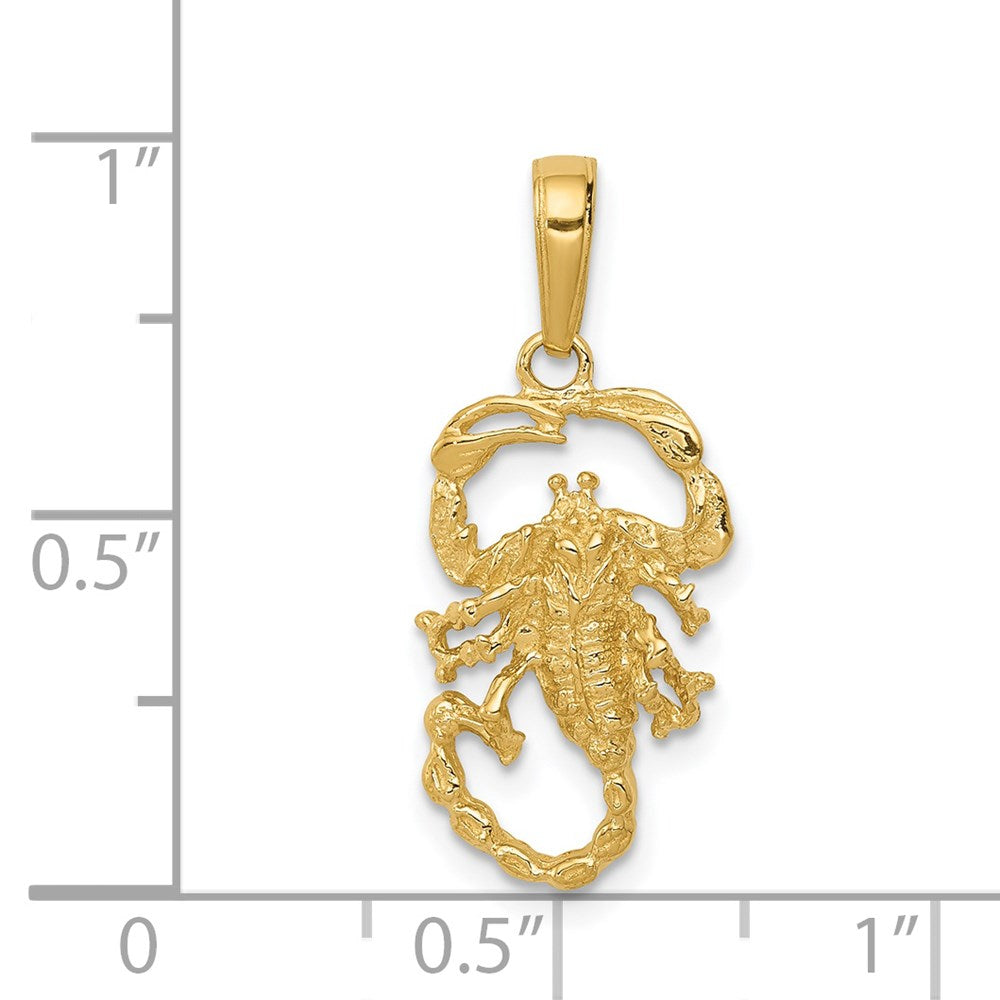 Gold Small Scorpion Charm Model-C3049 - Charlie & Co. Jewelry