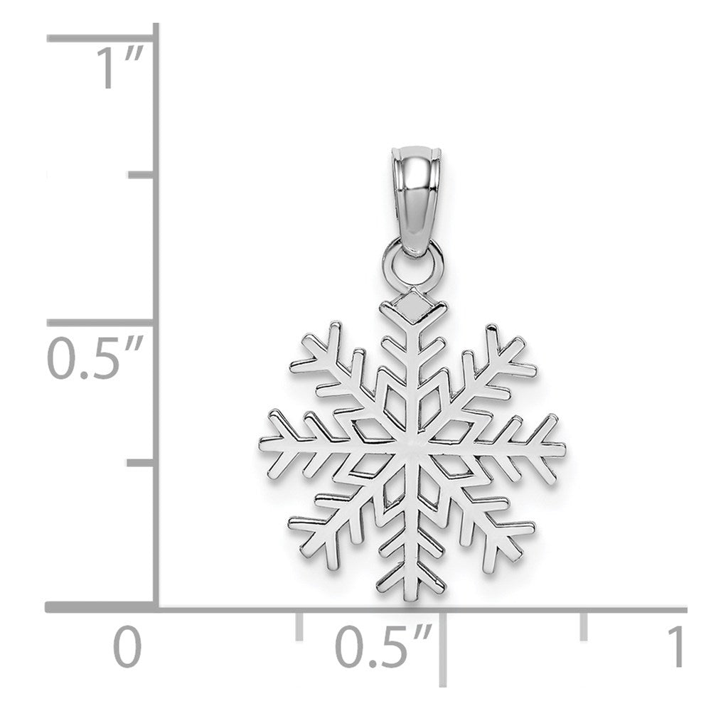 14K White Gold Snowflake Charm - Charlie & Co. Jewelry