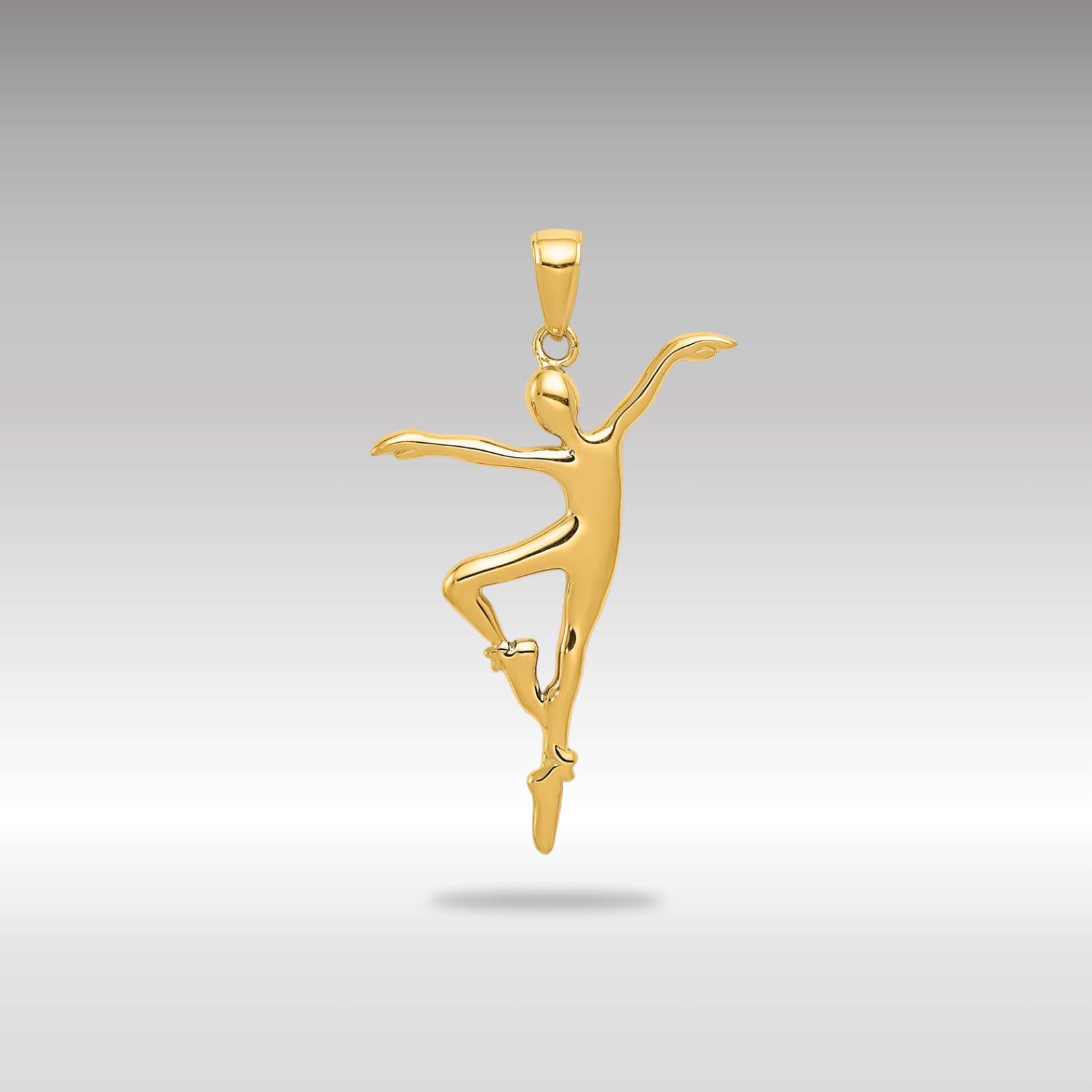 Gold Ballet Dancer Necklace Pendant - Charlie & Co. Jewelry