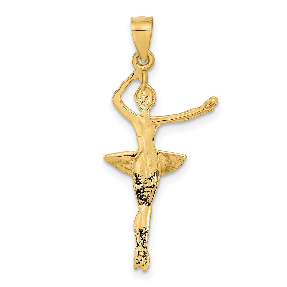 14K Gold Ballerina Necklace Pendant - Charlie & Co. Jewelry