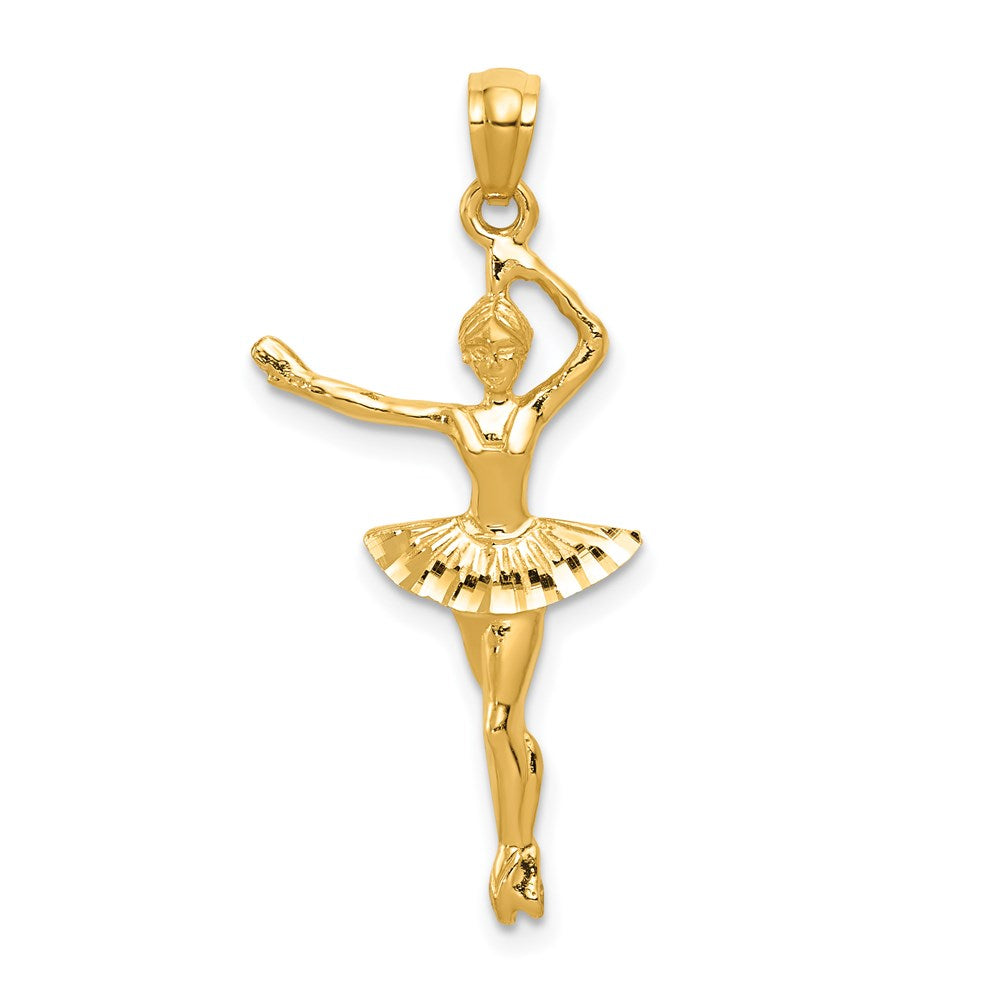 14K Gold Ballerina Necklace Pendant - Charlie & Co. Jewelry
