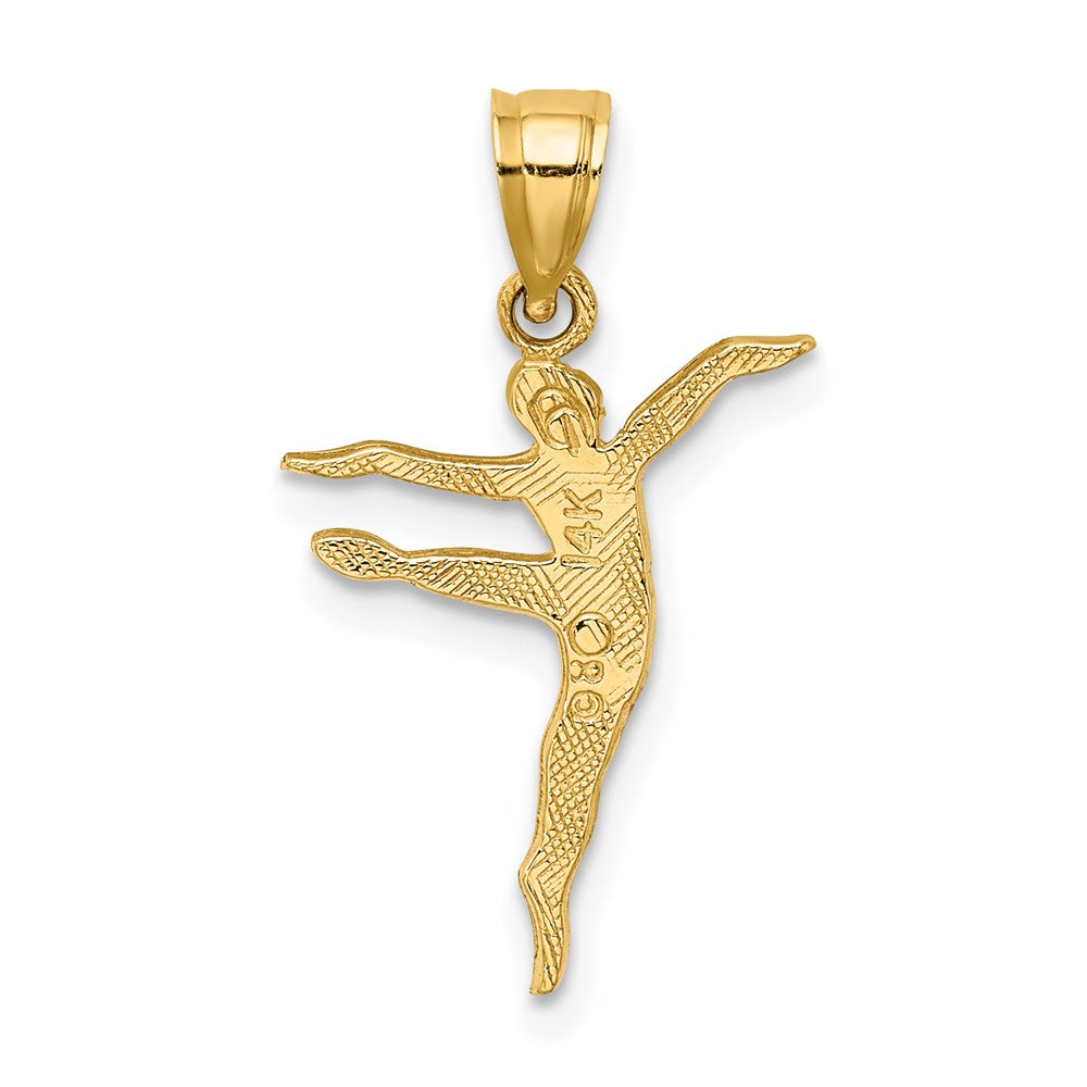 14K Polished Dancer Necklace Pendant - Charlie & Co. Jewelry