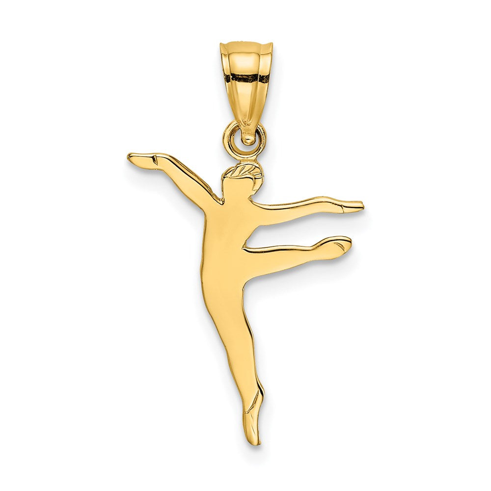14K Polished Dancer Necklace Pendant - Charlie & Co. Jewelry
