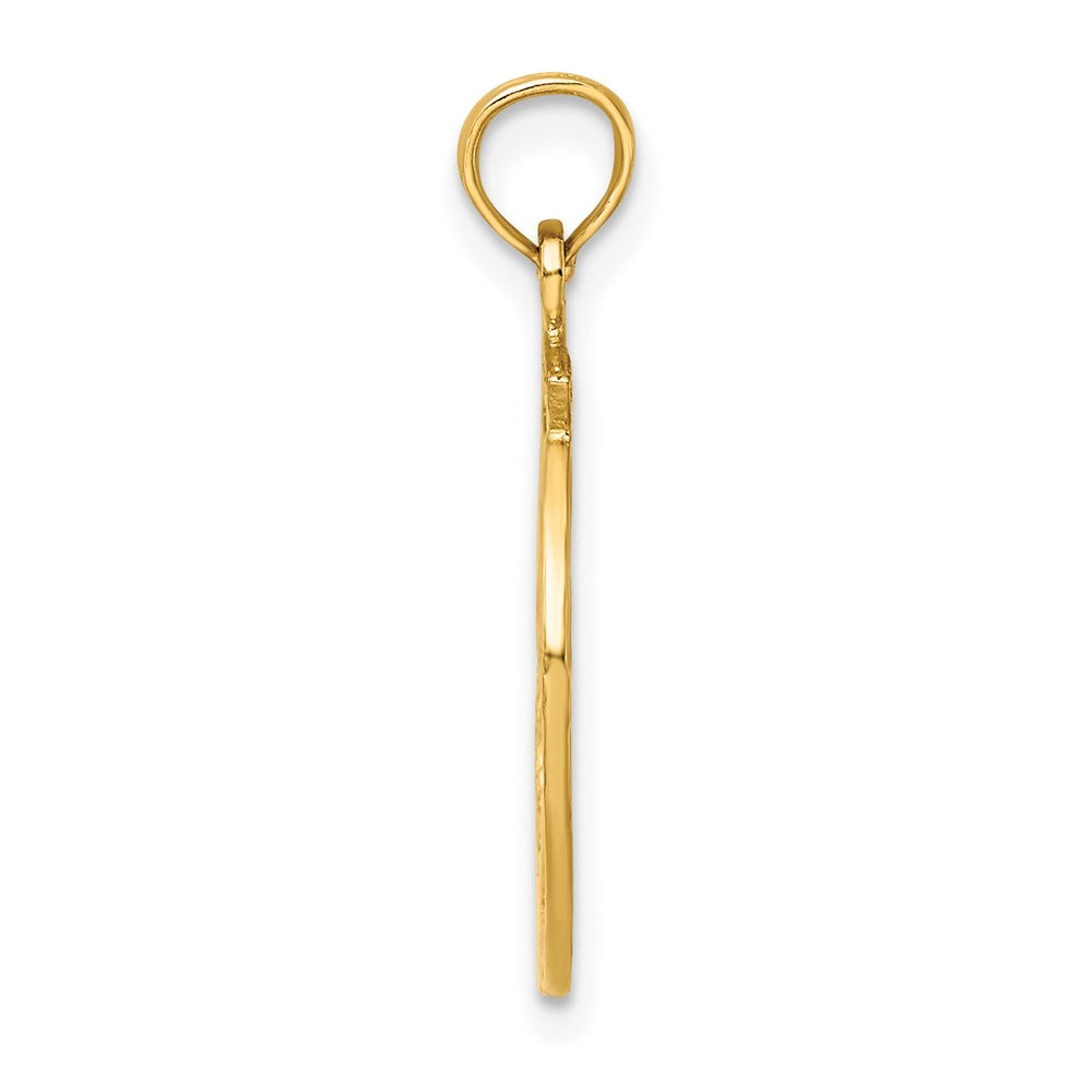 14K Gold Dancer in Circle Charm Necklace - Charlie & Co. Jewelry