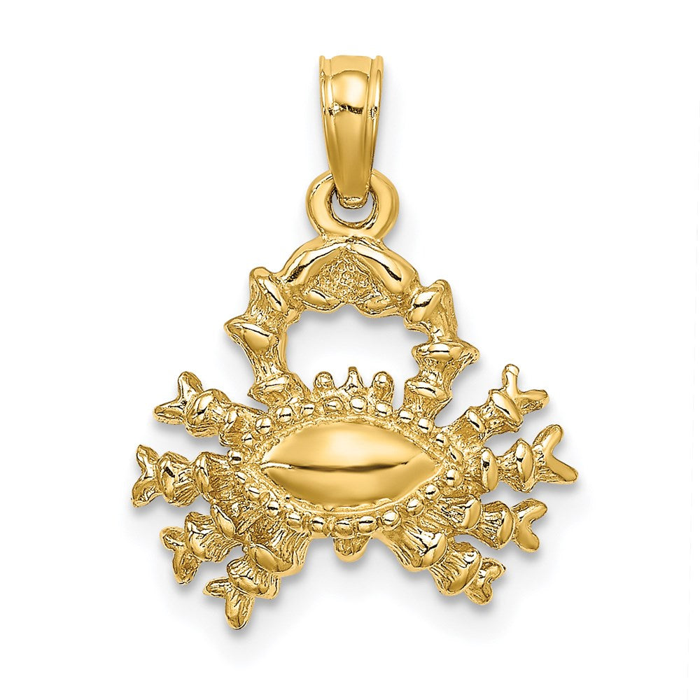 Gold 3-D Cancer Small Zodiac Charm Model-C3146 - Charlie & Co. Jewelry