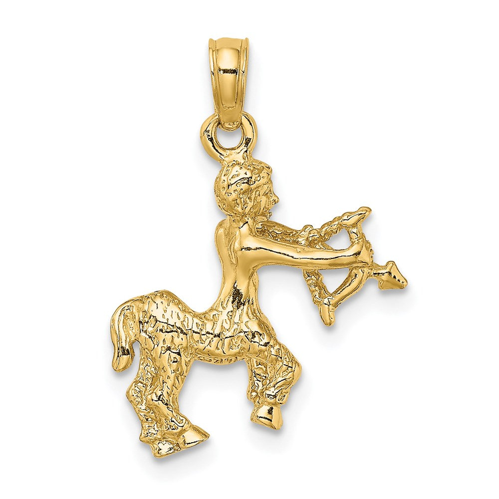Gold 3-D Sagittarius Small Zodiac Charm Model-C3151 - Charlie & Co. Jewelry