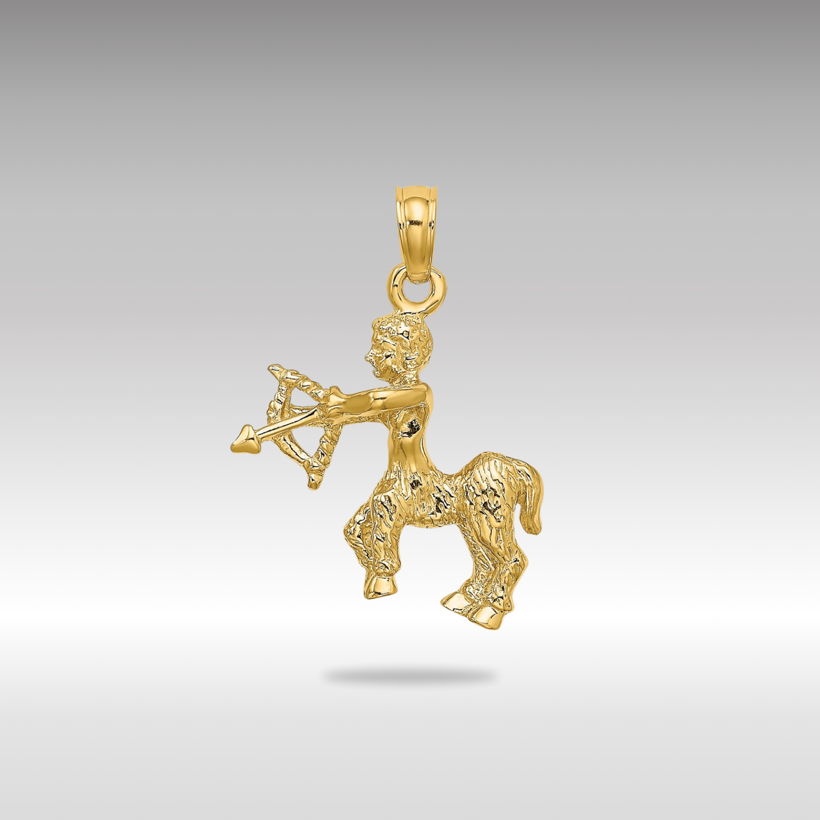 Gold 3-D Sagittarius Small Zodiac Charm Model-C3151 - Charlie & Co. Jewelry