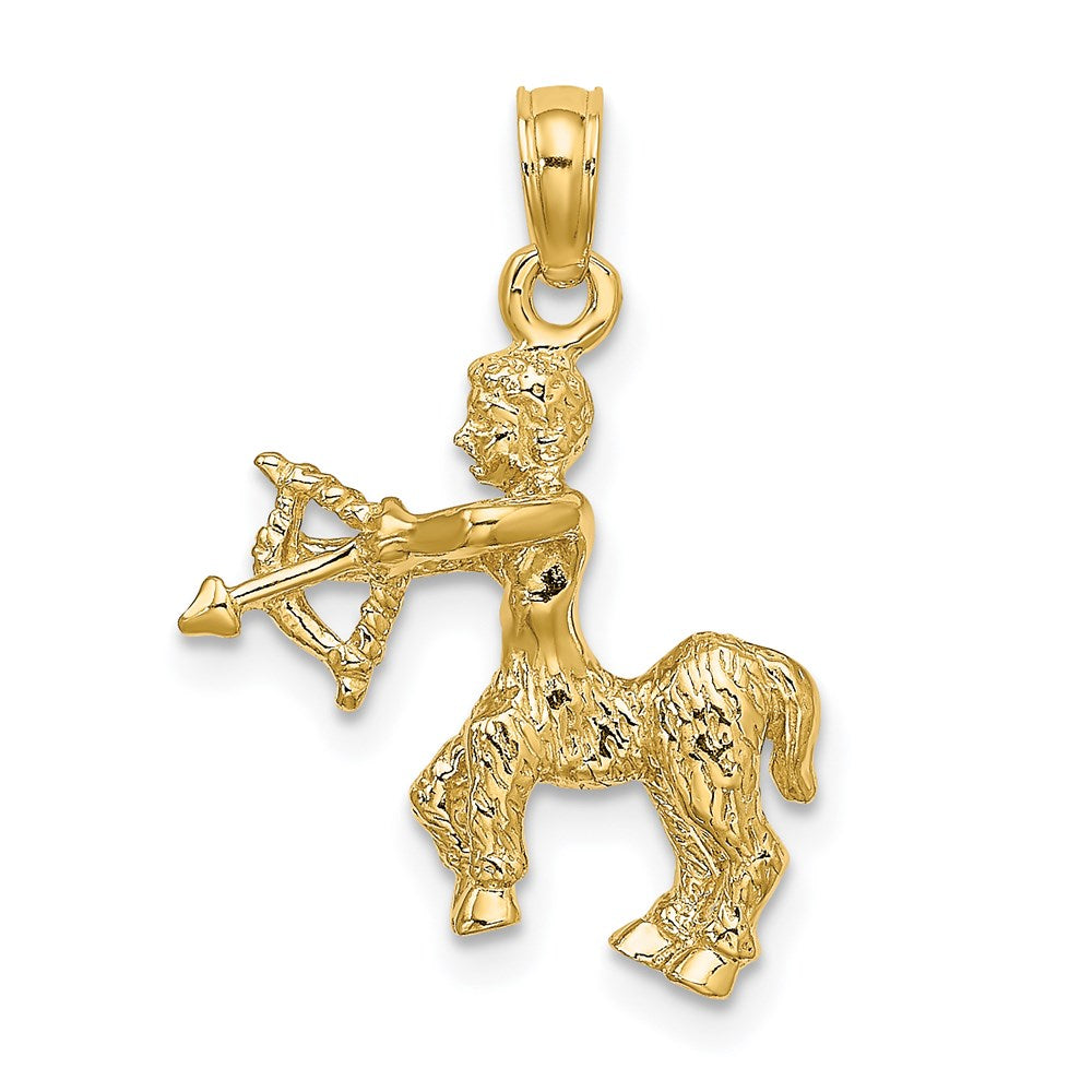 Gold 3-D Sagittarius Small Zodiac Charm Model-C3151 - Charlie & Co. Jewelry