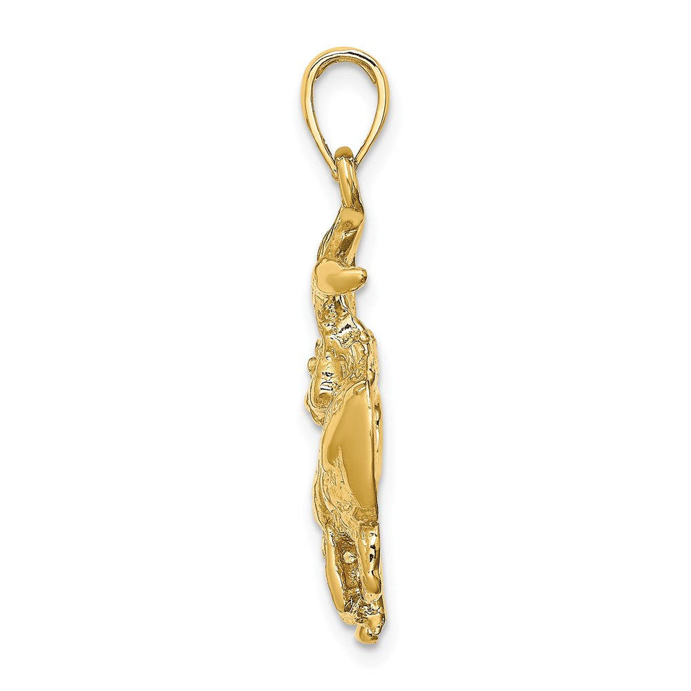 Gold Large Taurus Bull Zodiac Charm Necklace Model-C3168 - Charlie & Co. Jewelry