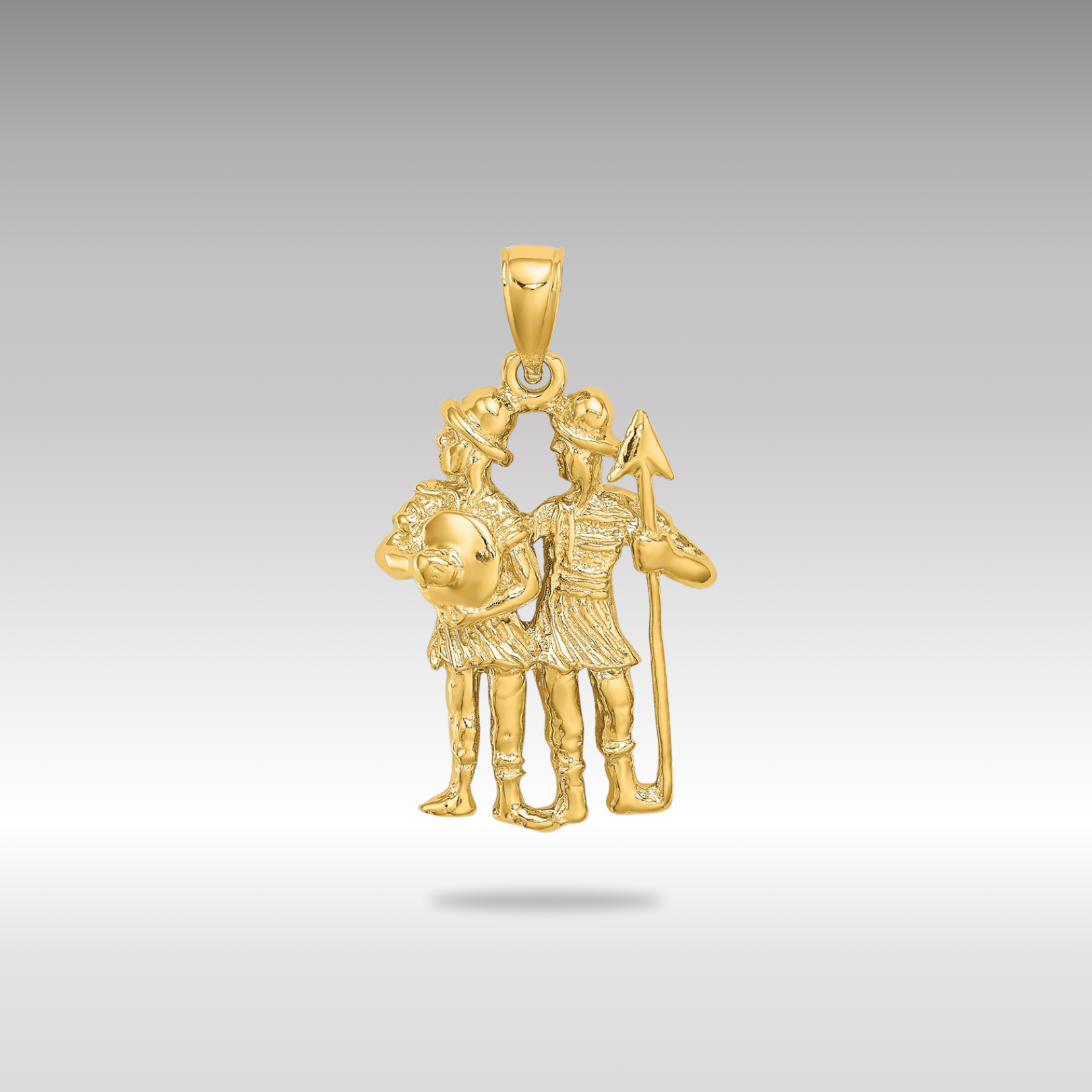 Gold Large Gemini Zodiac Charm Model-C3169 - Charlie & Co. Jewelry