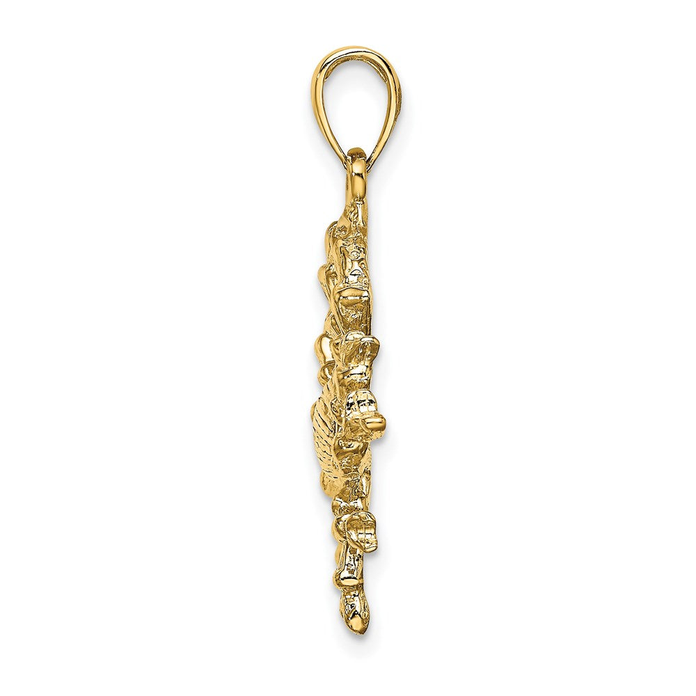 Gold Large Cancer Zodiac Charm Model-C3170 - Charlie & Co. Jewelry