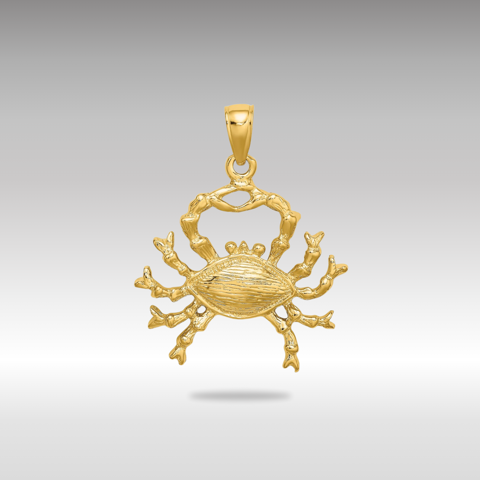 Gold Large Cancer Zodiac Charm Model-C3170 - Charlie & Co. Jewelry