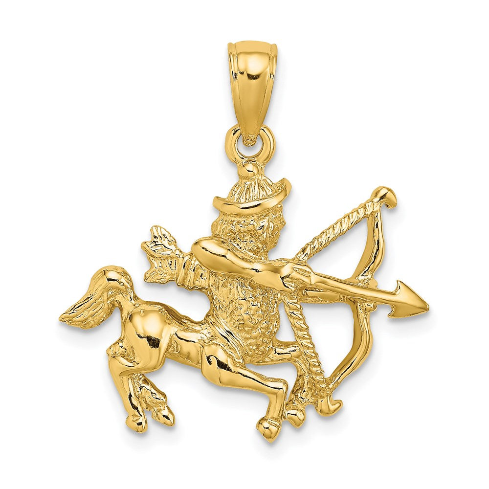 Gold Large Sagittarius Zodiac Charm Model-C3175 - Charlie & Co. Jewelry