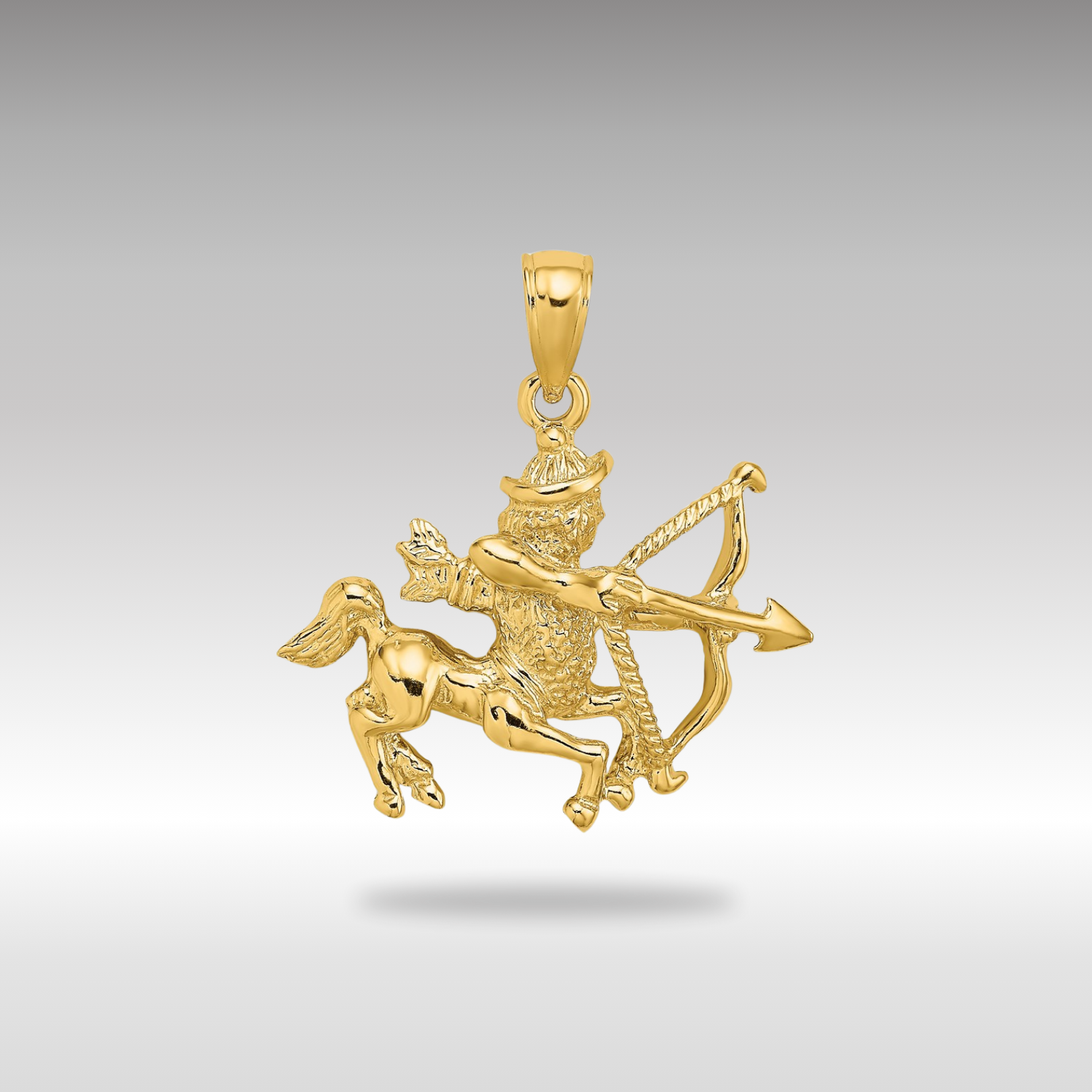 Gold Large Sagittarius Zodiac Charm Model-C3175 - Charlie & Co. Jewelry