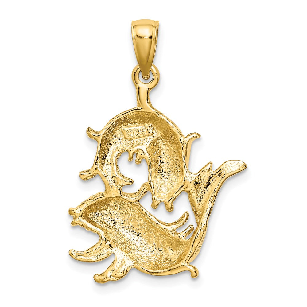 Gold Large Pisces Zodiac Charm Model-C3178 - Charlie & Co. Jewelry
