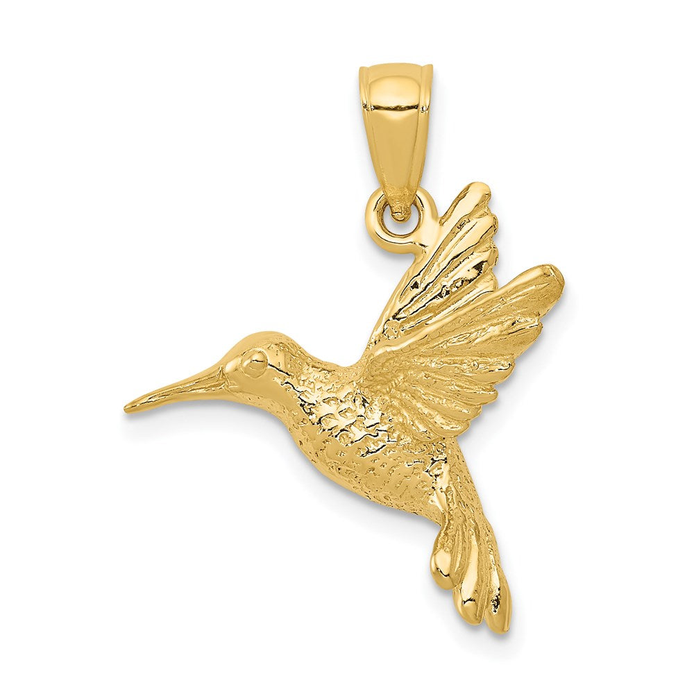Gold Hummingbird Pendant Necklace Model-C3476 - Charlie & Co. Jewelry