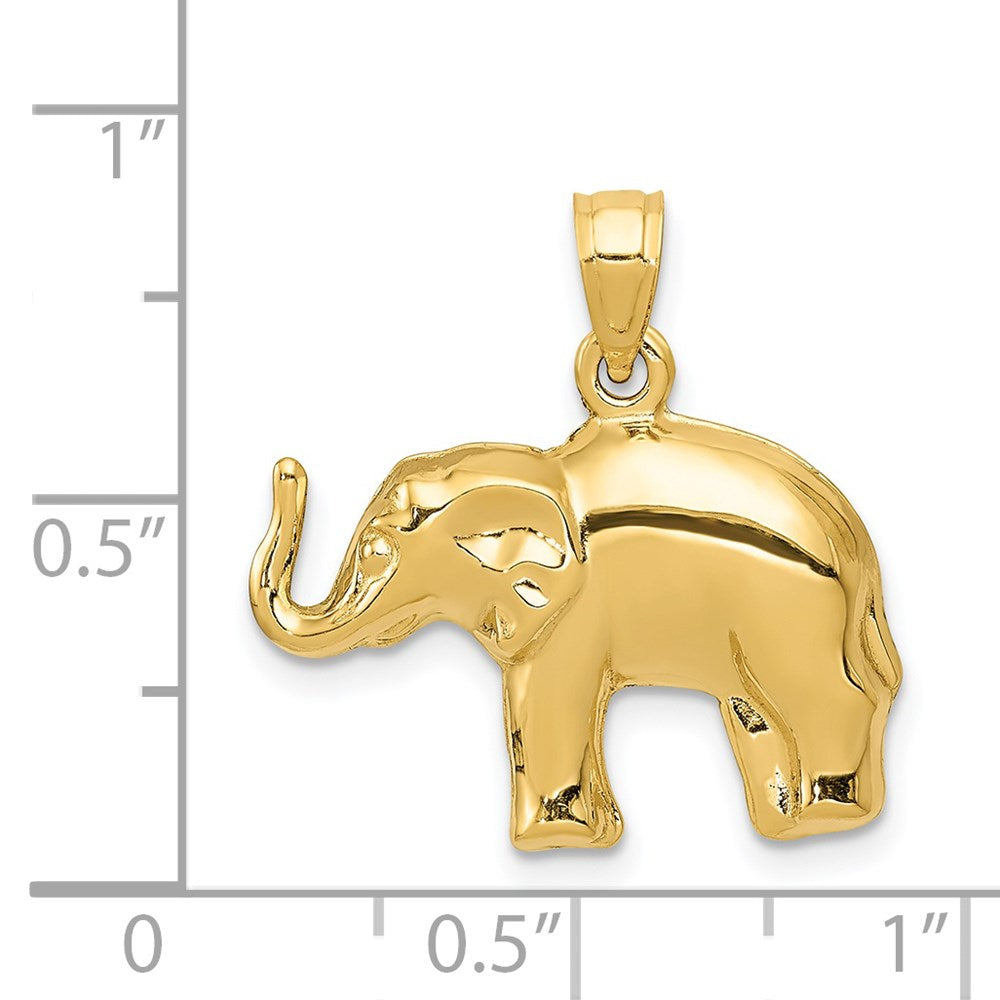14k Gold Elephant Necklace Pendant - Charlie & Co. Jewelry