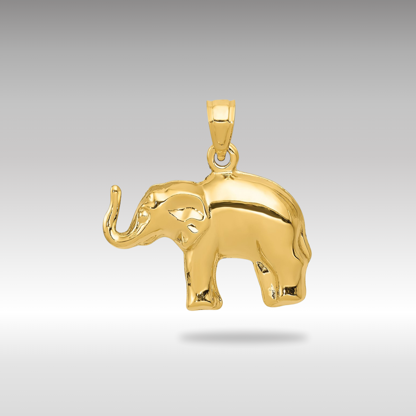 Gold Elephant Necklace Pendant - Charlie & Co. Jewelry