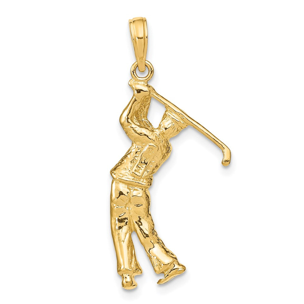Charlie & Co Jewelry | 14k 3-d Golfer In Swing Charm - Model C3549