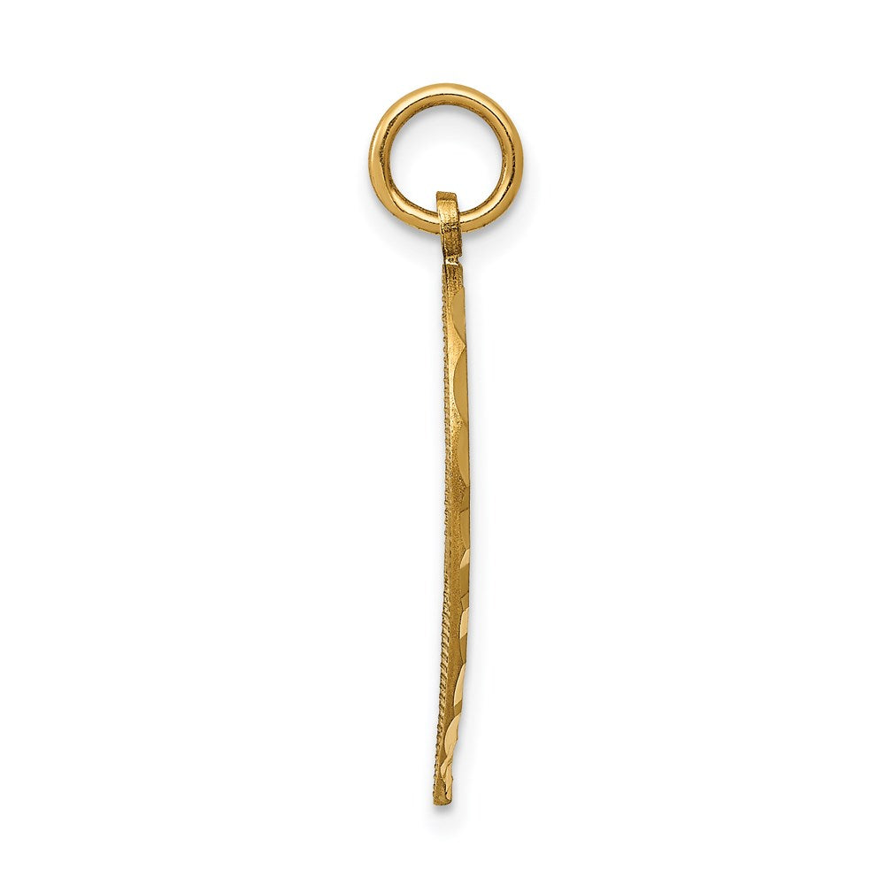 Gold Large BEST FRIEND Diamond-cut 2-piece Charm Necklace - Model C369 - Charlie & Co. Jewelry