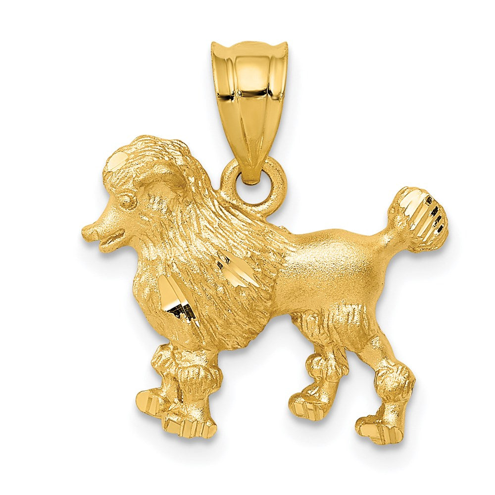 Gold Poodle Dog Charm Necklace - Model C36 - Charlie & Co. Jewelry