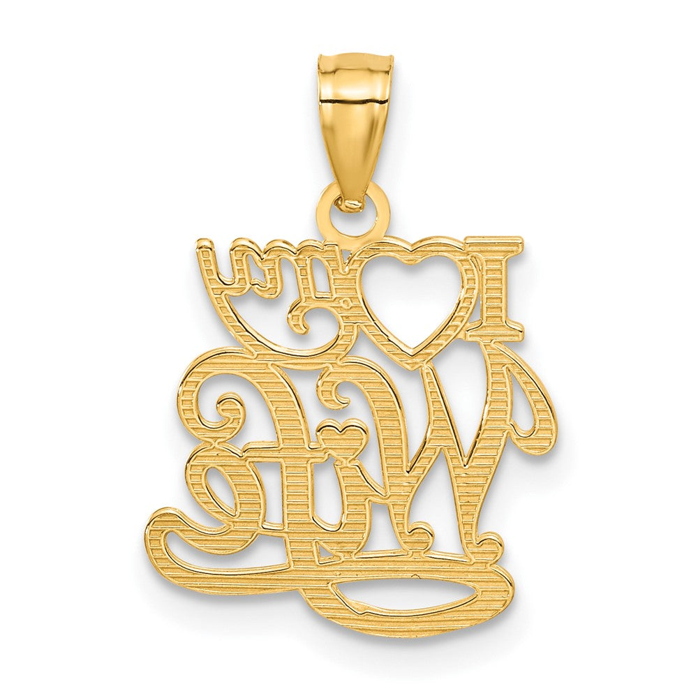 Gold I LOVE MY WIFE Pendant Necklace - Model C4167 - Charlie & Co. Jewelry
