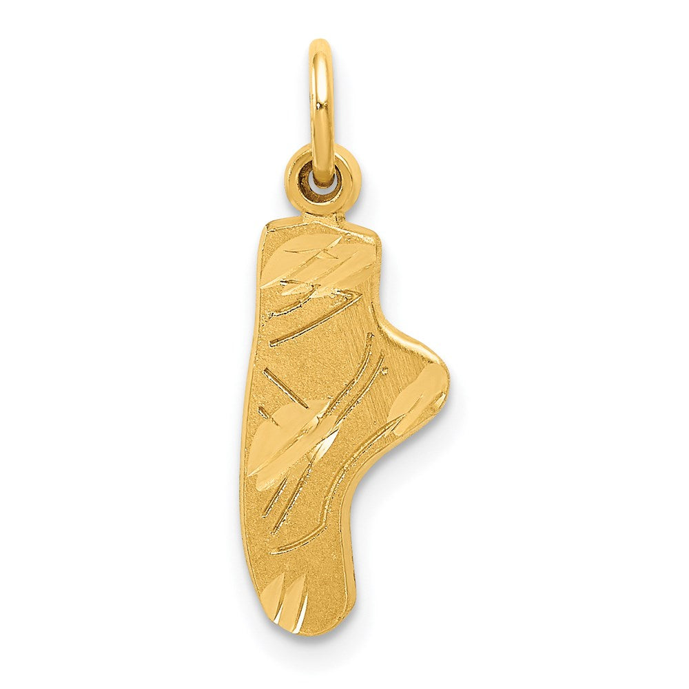 14K Gold Ballet Slipper Necklace Pendant - Charlie & Co. Jewelry