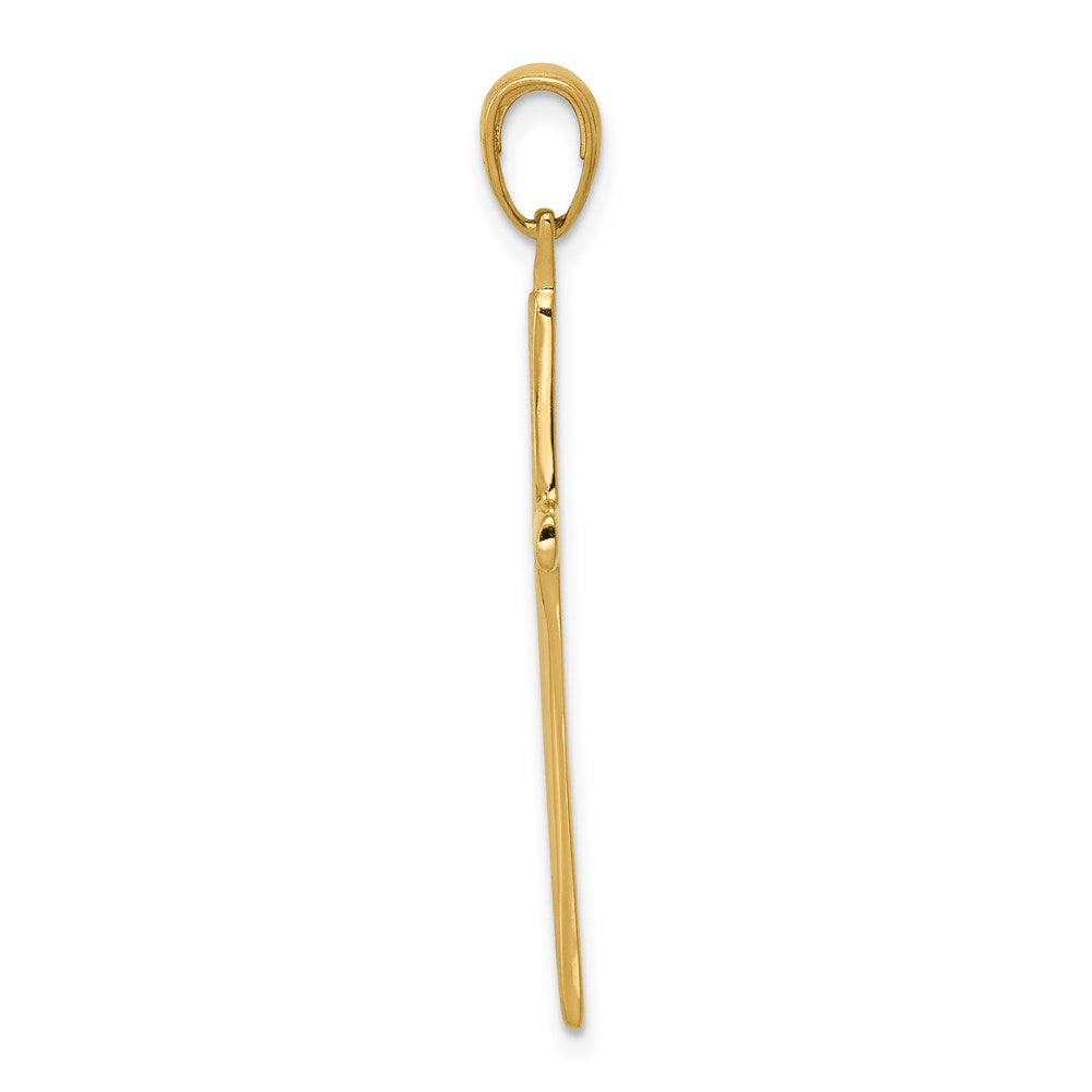 Charlie & Co Jewelry | 14k Satin Finish Accent Stick Cross Pendant - Model C4219