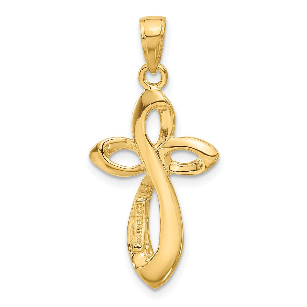 Charlie & Co Jewelry | 14k Polished W/satin Figure 8 Cross Pendant - Model C4291