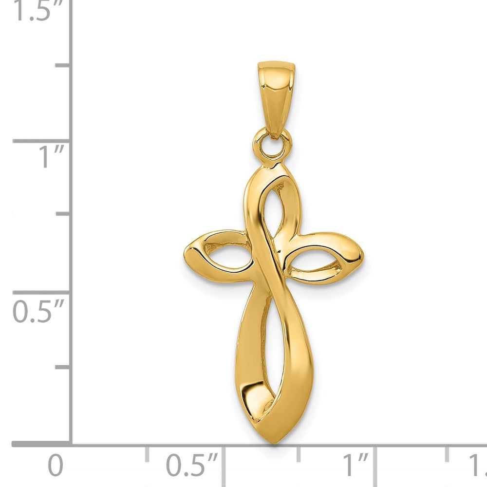 Charlie & Co Jewelry | 14k Polished W/satin Figure 8 Cross Pendant - Model C4291