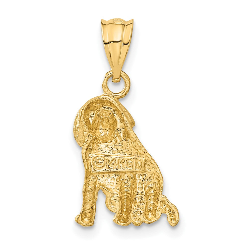 Gold Sitting Dog Charm Necklace - Model C43 - Charlie & Co. Jewelry