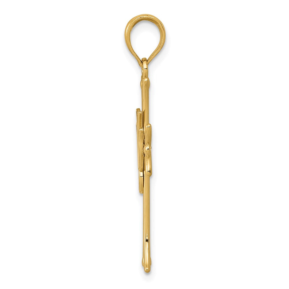 Charlie & Co Jewelry | 14k Dove On Cross Pendant - Model C4311