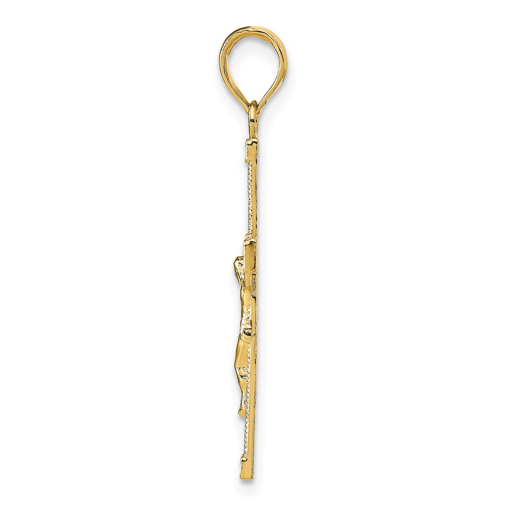 Charlie & Co Jewelry | 14k Diamond-cut Fancy Tipped Crucifix Pendant - Model C4350