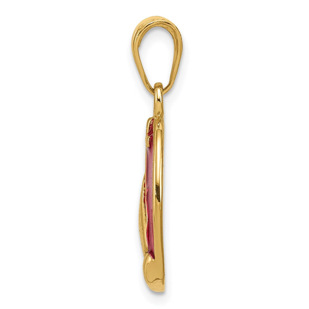 Charlie & Co Jewelry | 14k Red Enamel Praying Hands And Cross Pendant - Model C4420