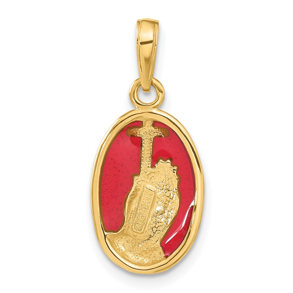 Charlie & Co Jewelry | 14k Red Enamel Praying Hands And Cross Pendant - Model C4420