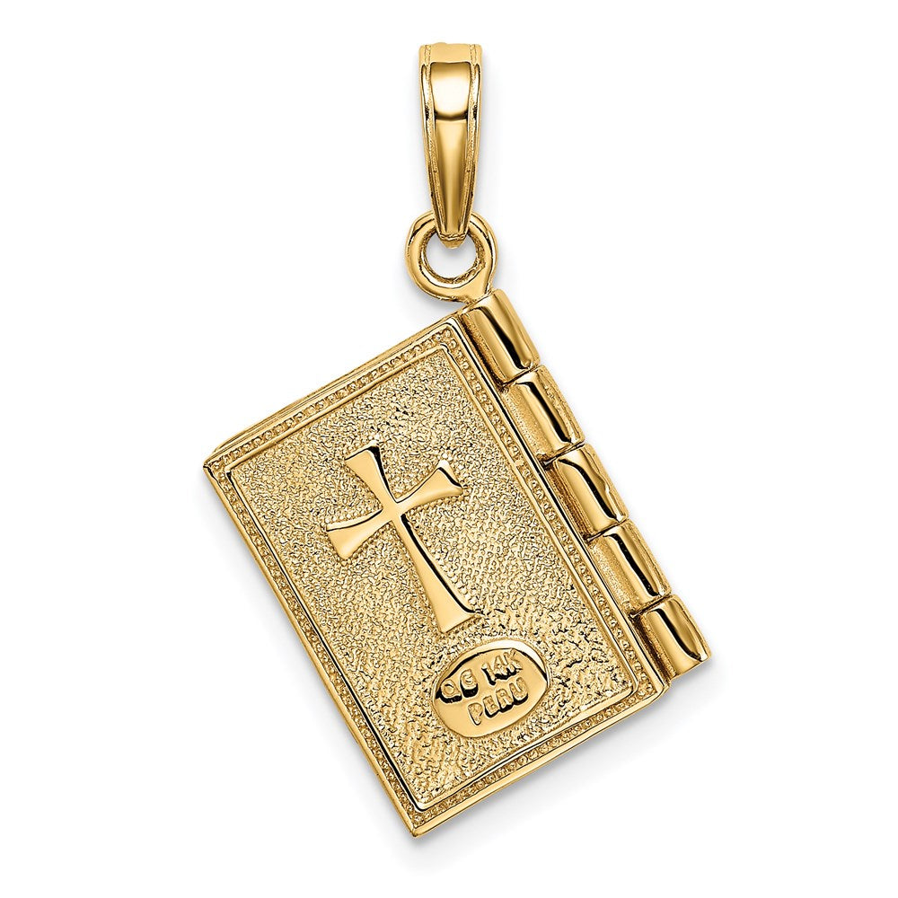 Charlie & Co Jewelry | 14k 3-d Moveable Pages Serenity Prayer Book Pendant - Model C4424