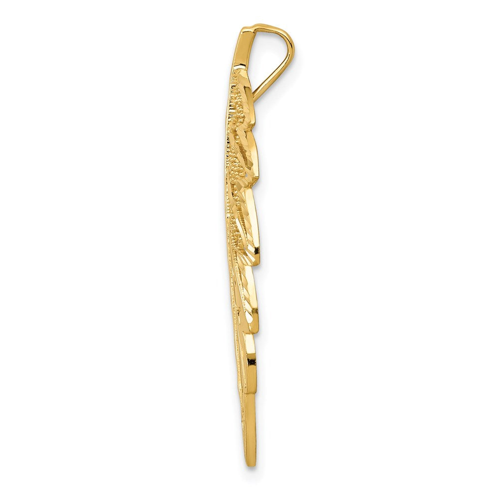 Charlie & Co Jewelry | 14k Yellow Gold Diamond Cut Leaf Chain Slide - Model C4494