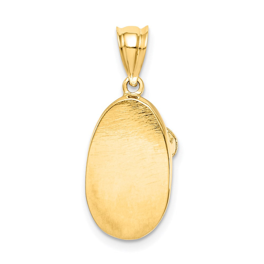 Gold Polished 3D Baby Shoe Pendant Necklace - Model C4538 - Charlie & Co. Jewelry